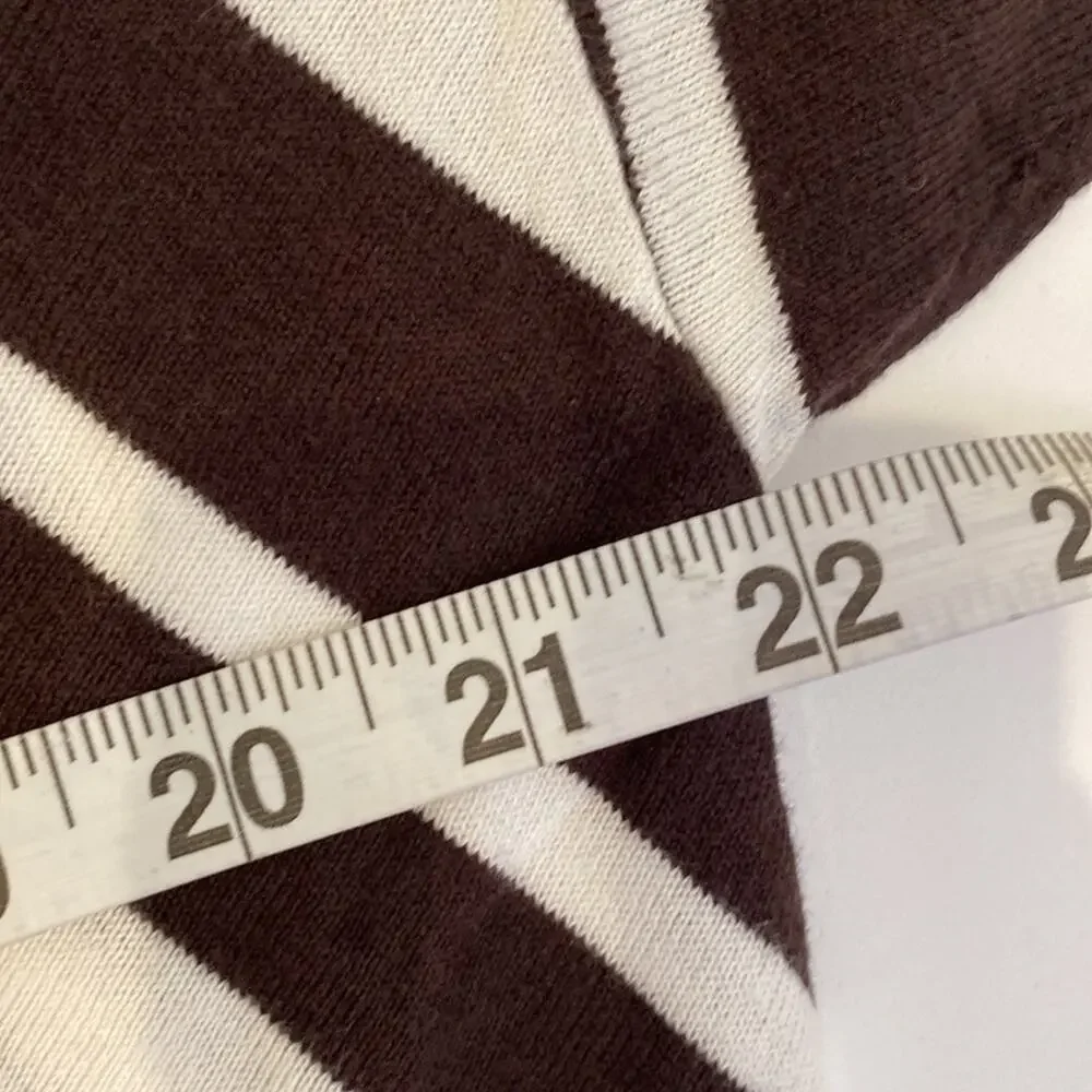 Chico’s Suki Side Tie Pullover Sweater Stripes 3/4 Sleeve Hem Tie EUC Sz XL - Picture 8 of 13